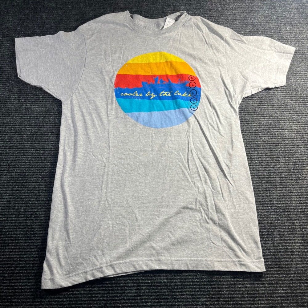 Points North Cooler by the Lake Graphic T-Shirt - Men's Large Heather Grey